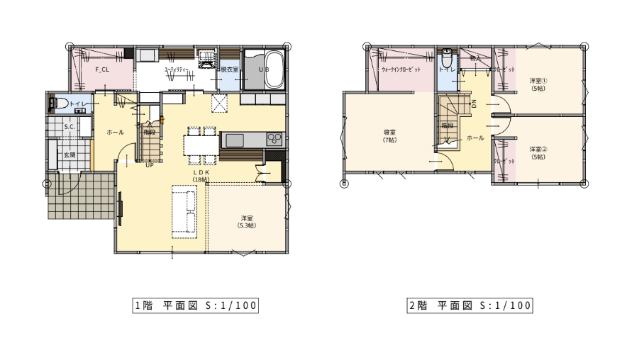 リフォームで戸建ての2階を間取り変更｜福井のリフォーム参考間取り