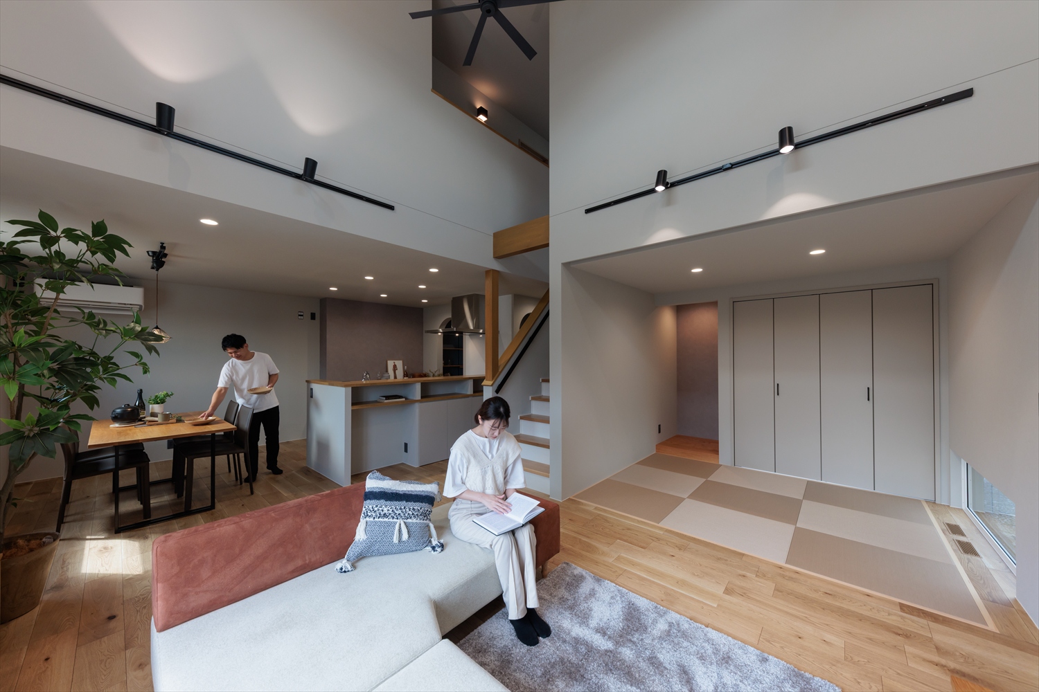 家族のつながりと個の時間のバランスがある、平屋プラスの家｜福井県坂井市注文住宅