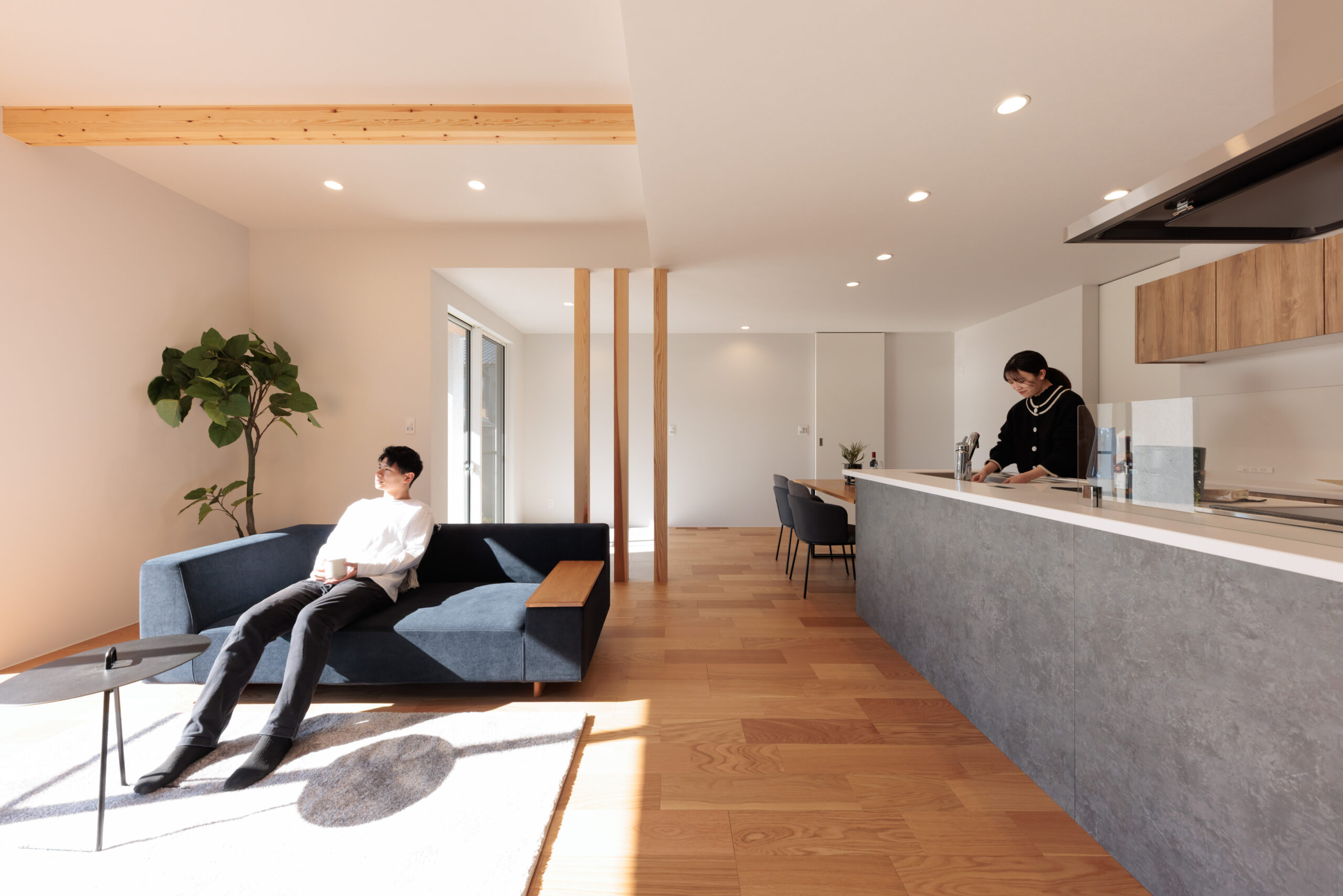 平屋で紡ぐ、家族の時間と効率的な暮らしのカタチ｜福井県大野市注文住宅