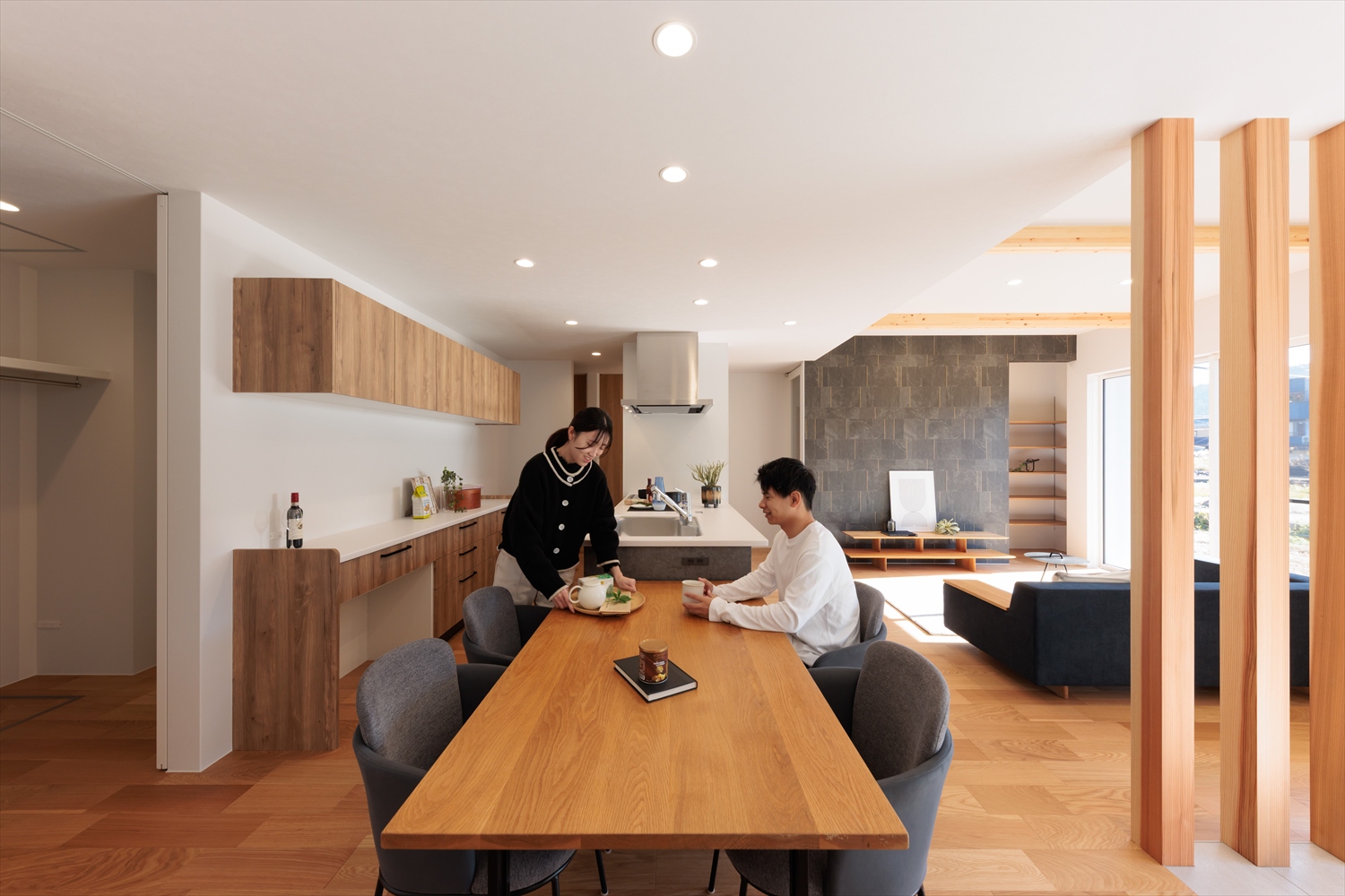 平屋で紡ぐ、家族の時間と効率的な暮らしのカタチ｜福井県大野市注文住宅