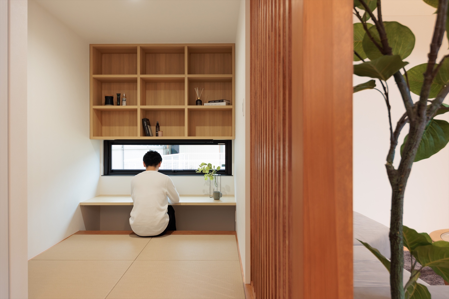 平屋ガレージハウス　プライバシーと開放感を両立する間取り設計｜福井県鯖江市注文住宅